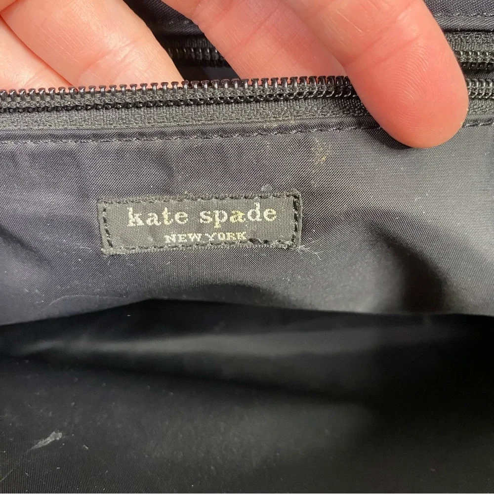 Kate Spade Black Nylon Diaper Bag with Changing Pad